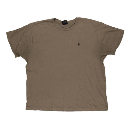 Ralph Lauren Vintage Tan Crew Neck T-Shirt XL 100 Percent Cotton