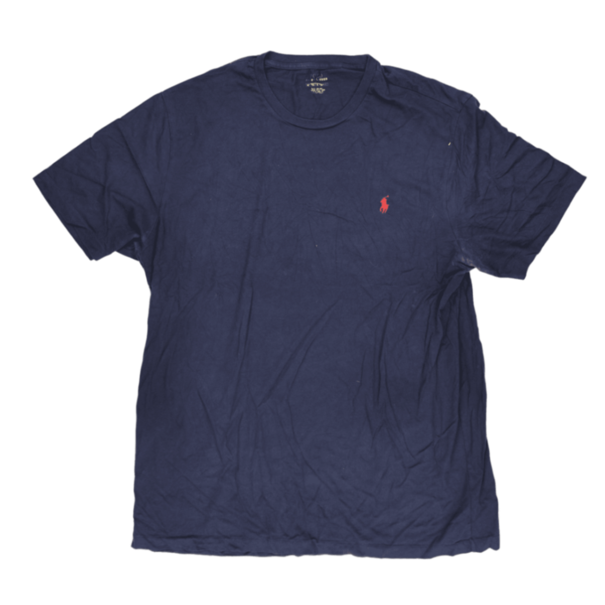 Polo Ralph Lauren Navy Blue Cotton T-Shirt XL Casual Tee Crew Neck Vintage