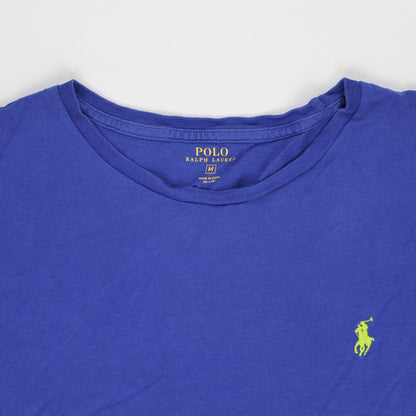 Polo Ralph Lauren Royal Blue Crew Neck T-Shirt Men Size Medium 100 Percent Cotton