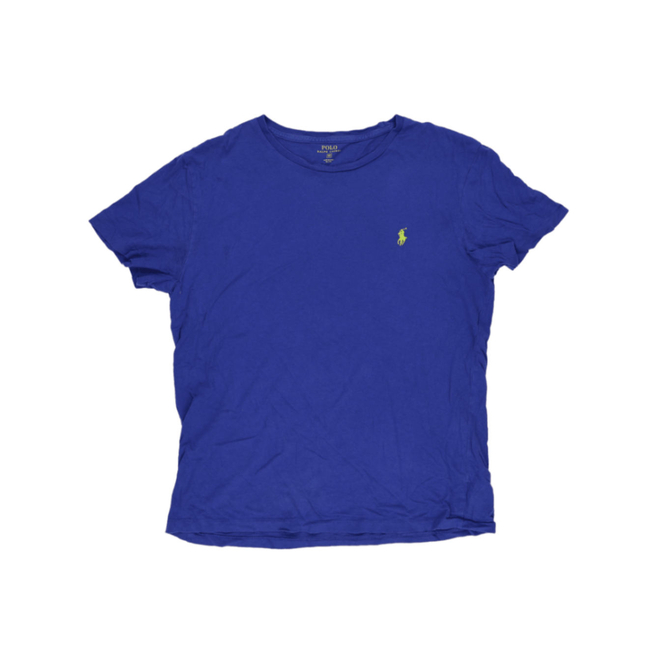 Polo Ralph Lauren Royal Blue Crew Neck T-Shirt Men Size Medium 100 Percent Cotton