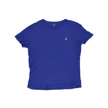 Polo Ralph Lauren Royal Blue Crew Neck T-Shirt Men Size Medium 100 Percent Cotton
