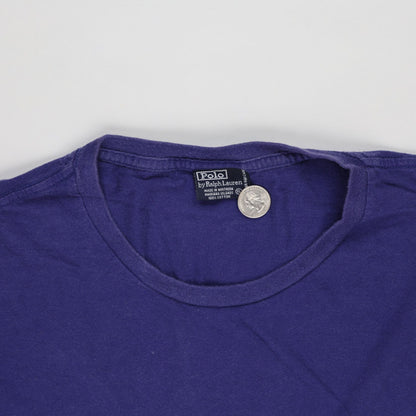Polo Ralph Lauren Vintage Purple Cotton T-Shirt XL Crew Neck Casual Men