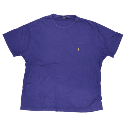 Polo Ralph Lauren Vintage Purple Cotton T-Shirt XL Crew Neck Casual Men