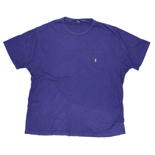 Polo Ralph Lauren Vintage Purple Cotton T-Shirt XL Crew Neck Casual Men