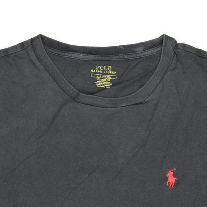 Ralph Lauren Men's Classic Fit Black T-Shirt Large Cotton Crew Neck