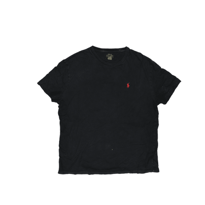 Ralph Lauren Men's Classic Fit Black T-Shirt Large Cotton Crew Neck