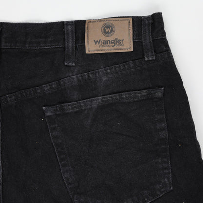 Wrangler Black Relaxed Fit Shorts 38 in 100 Percent Cotton
