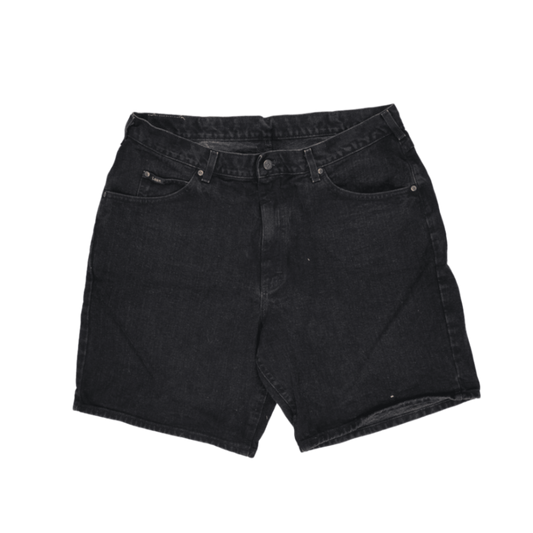 Lee Vintage Black Relaxed Fit Denim Shorts W34 Cotton 10 Inch Inseam
