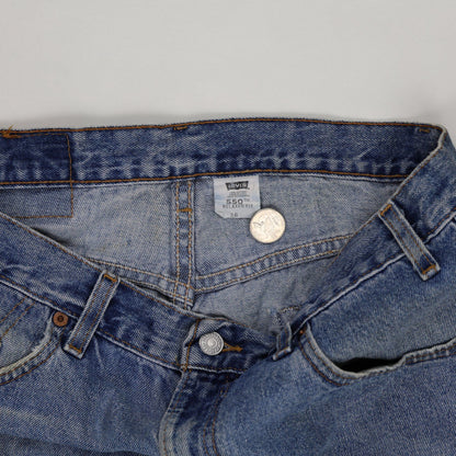 Levi's 550 Relaxed Fit Vintage Blue Denim Shorts W36 Cotton Casual
