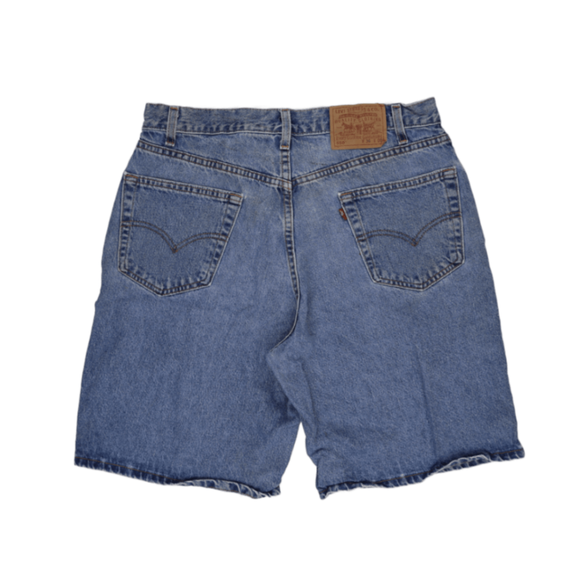 Levi's 550 Relaxed Fit Vintage Blue Denim Shorts W36 Cotton Casual