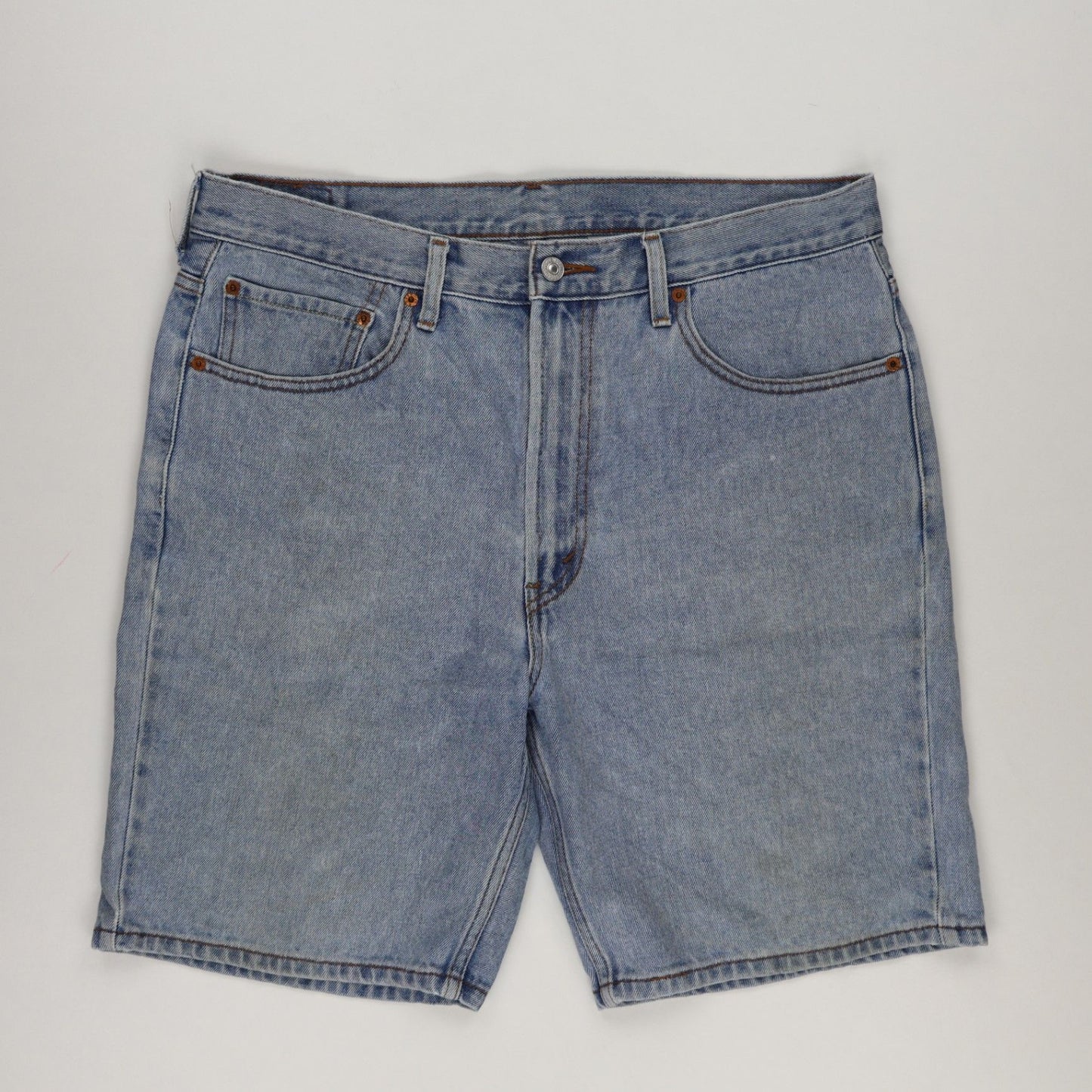 Levi's 505 Regular Fit Denim Shorts Light Blue W36 100% Cotton
