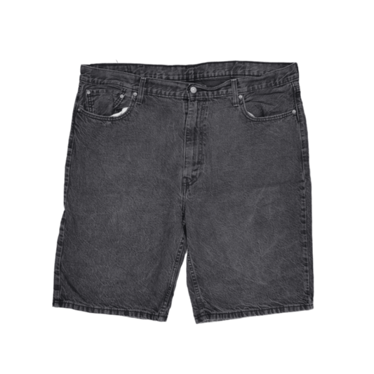 Levi's 569 Loose Fit Black Denim Jean Shorts Size 38 Cotton Vintage
