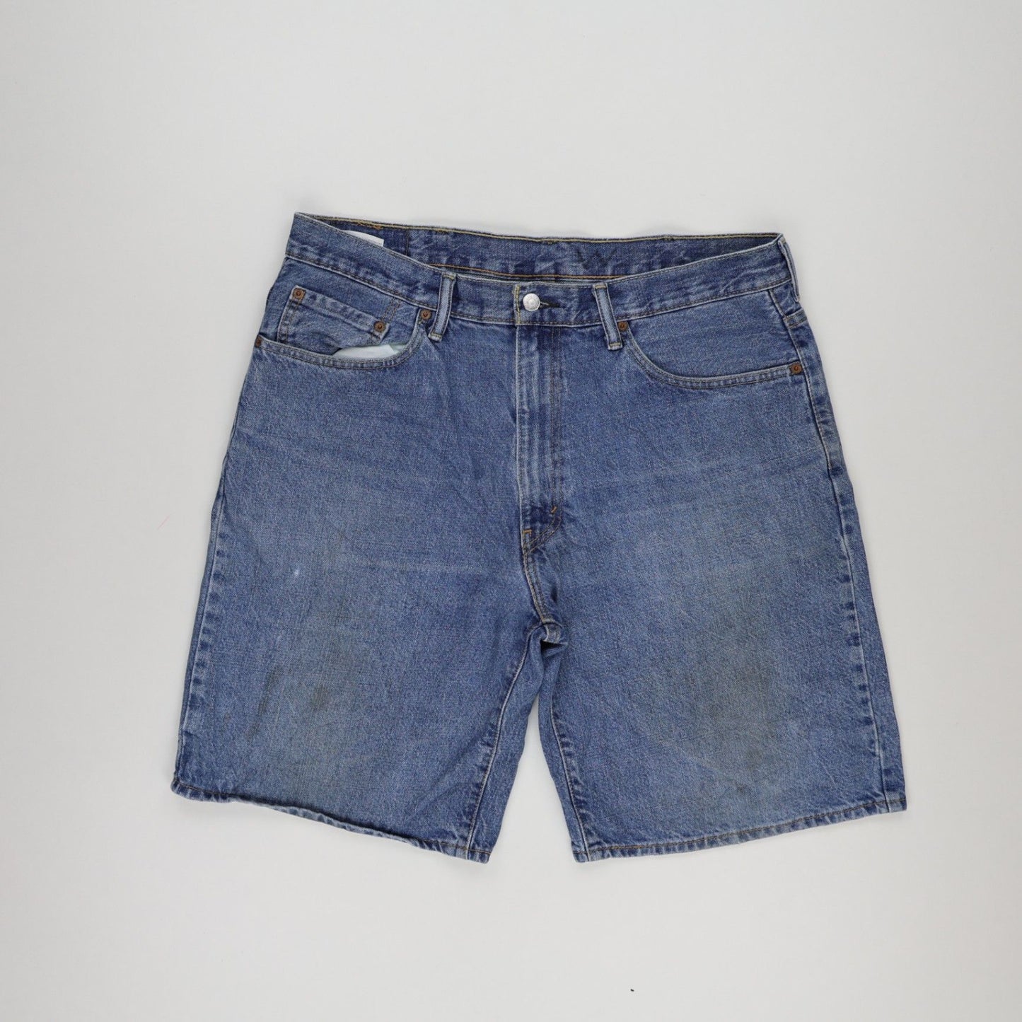 Levi's 550 Vintage Denim Shorts Blue W38 100 Percent Cotton Cut Off