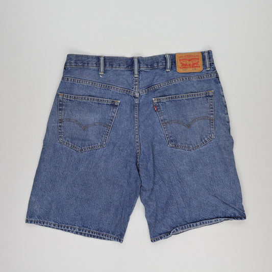 Levi's 550 Vintage Denim Shorts Blue W38 100 Percent Cotton Cut Off