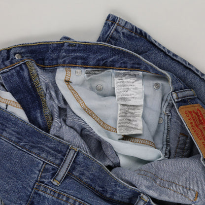 Levi's 550 Vintage Denim Shorts Blue W38 100 Percent Cotton Cut Off