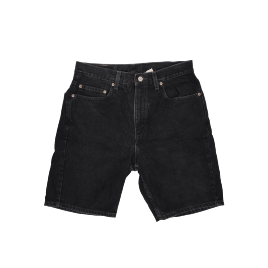 Levi's 505 Black Denim Shorts W33 Cotton Vintage Regular Fit