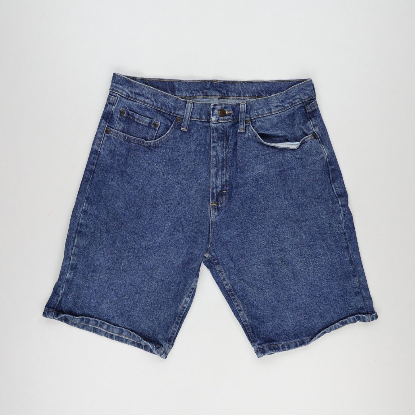 Wrangler Vintage Blue Denim Shorts 38 Inches 100 Percent Cotton Men's Large