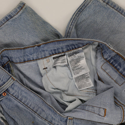 Levi's 569 Loose Fit Light Blue Denim Shorts W38 100 Percent Cotton
