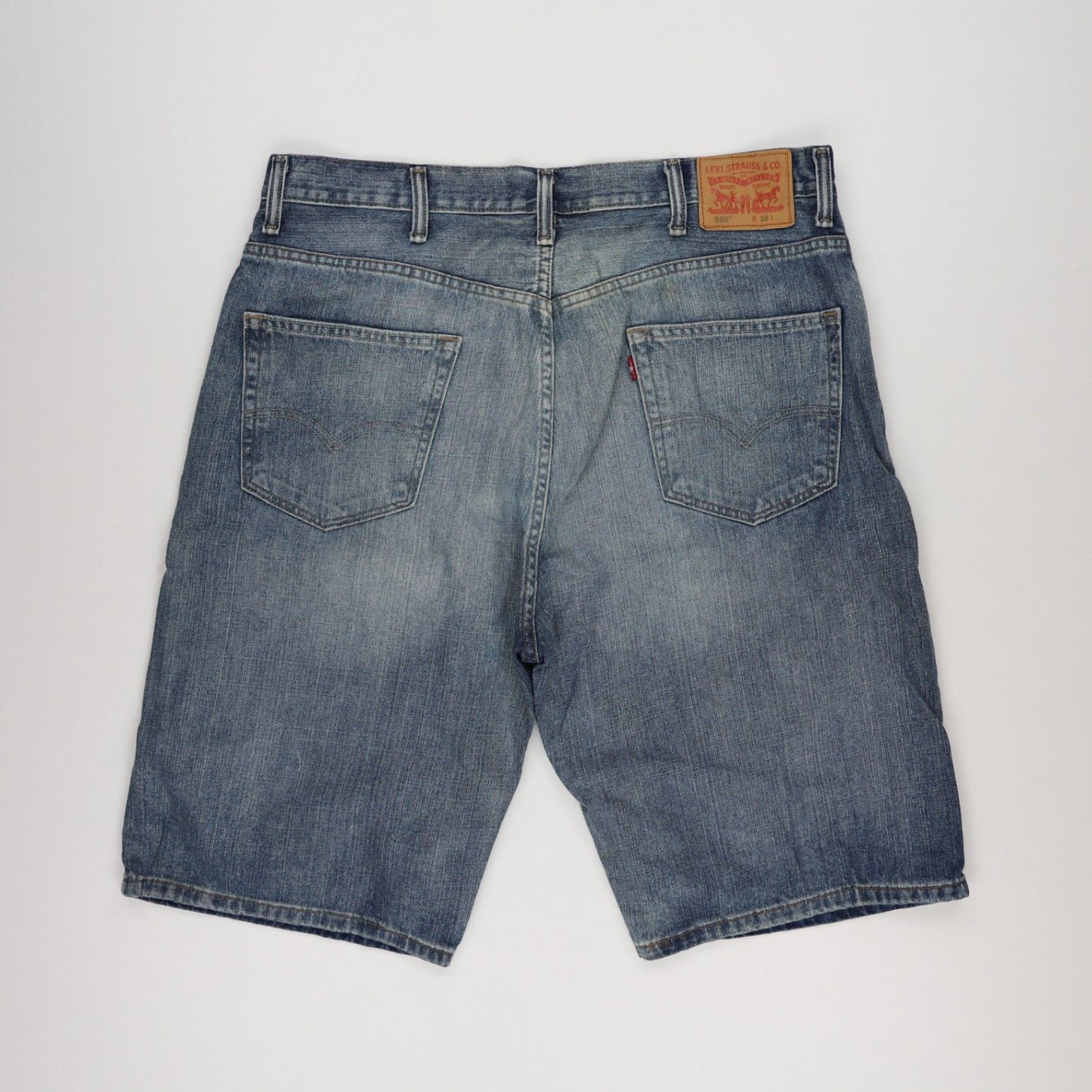 Levi's 569 Loose Fit Denim Shorts Light Blue W38 L Cotton Denim Vintage