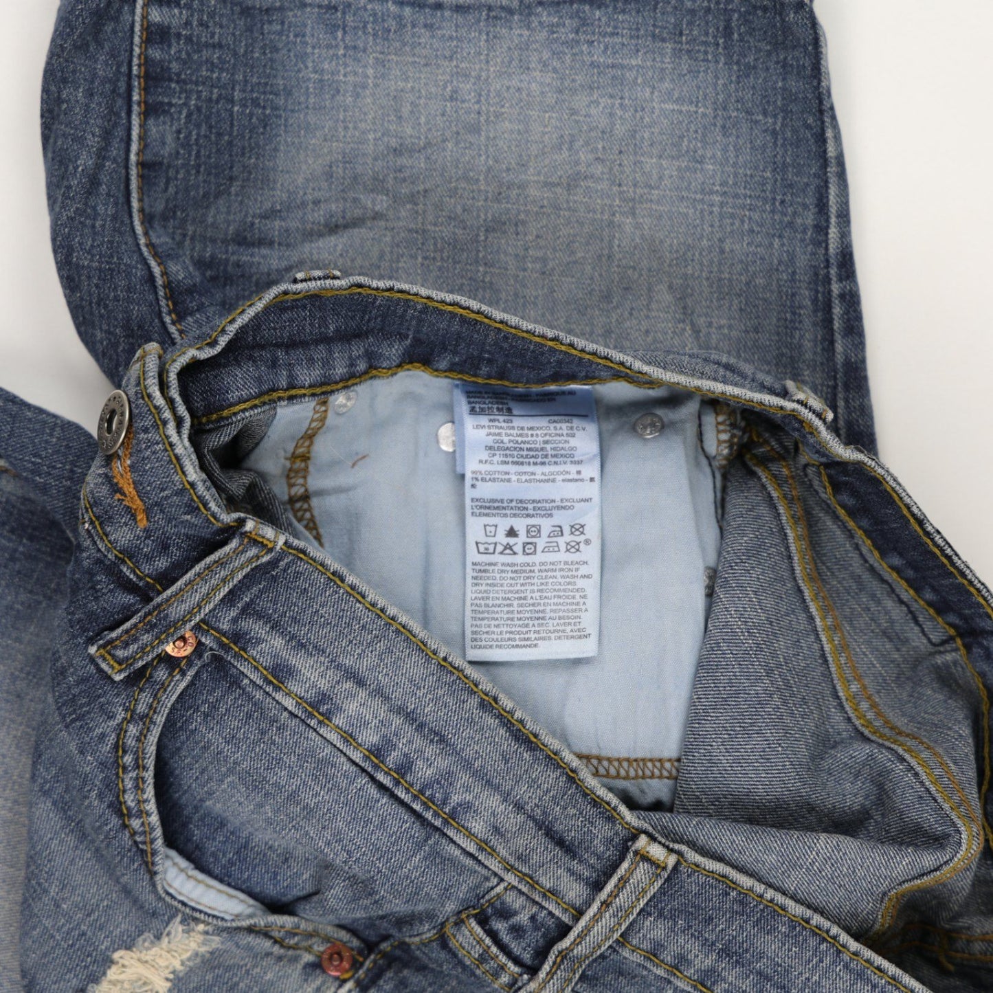 Levi's Signature S67 Athletic Fit Denim Shorts Mid Blue Size 32 99 Cotton 1 Elastane