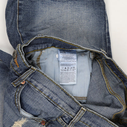 Levi's Signature S67 Athletic Fit Denim Shorts Mid Blue Size 32 99 Cotton 1 Elastane