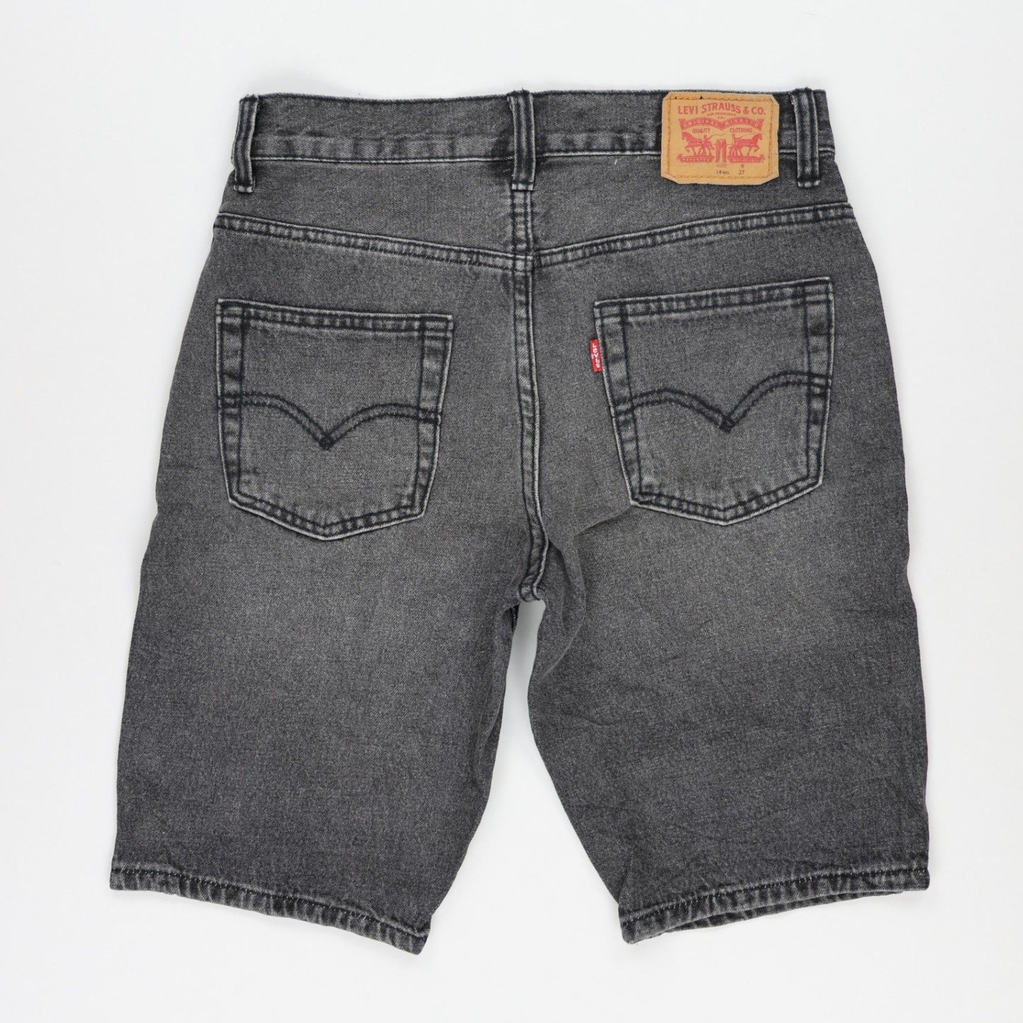 Levi's Grey Denim Shorts 14 REG Cotton 27in Waist 27cm Inseam