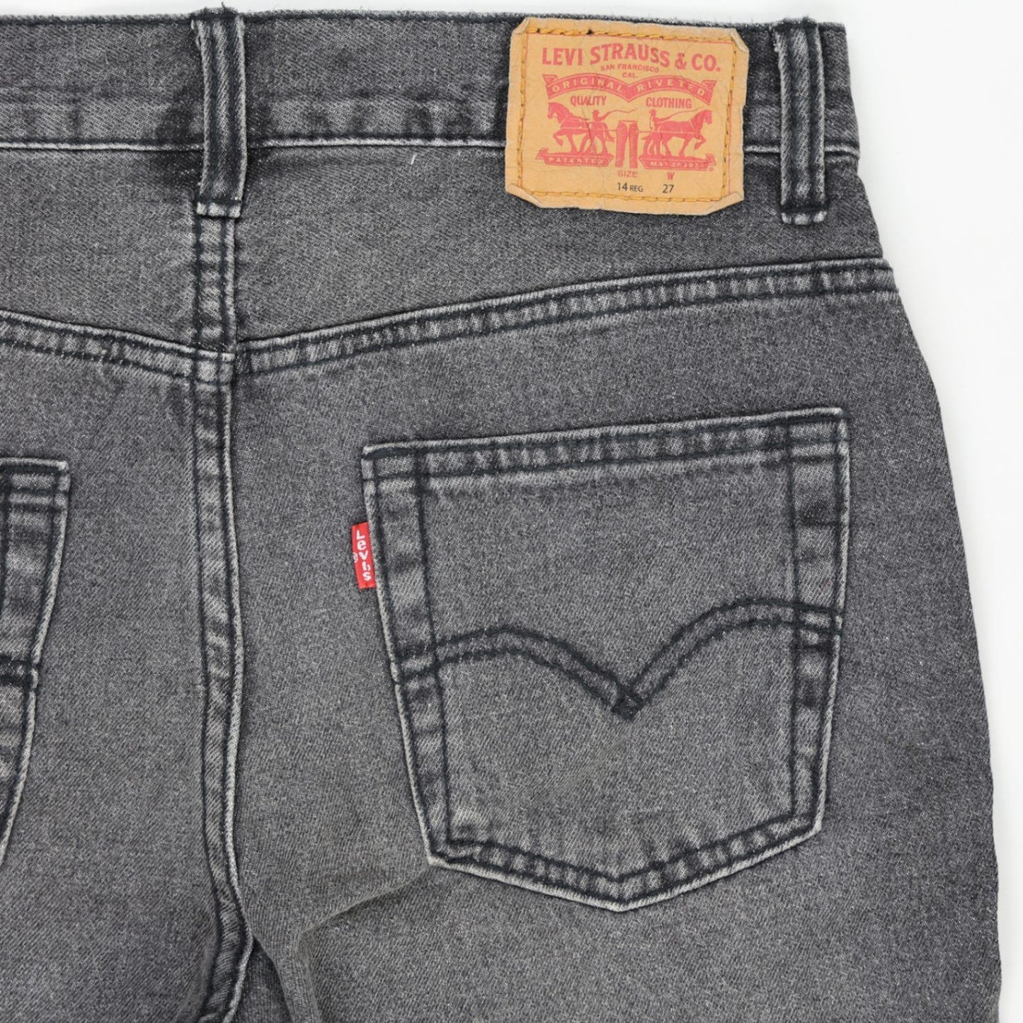 Levi's Grey Denim Shorts 14 REG Cotton 27in Waist 27cm Inseam