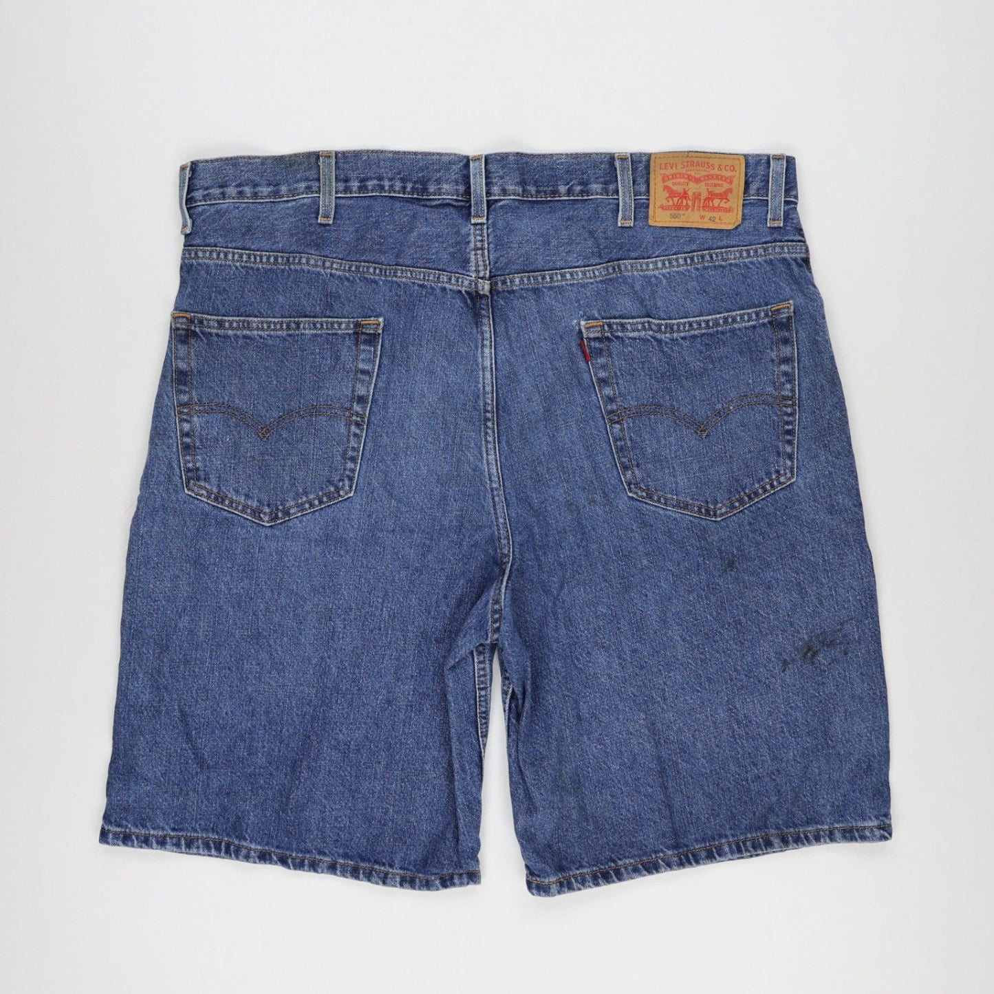 Levi's 550 Vintage Blue Denim Shorts W42 Cotton Relaxed Fit
