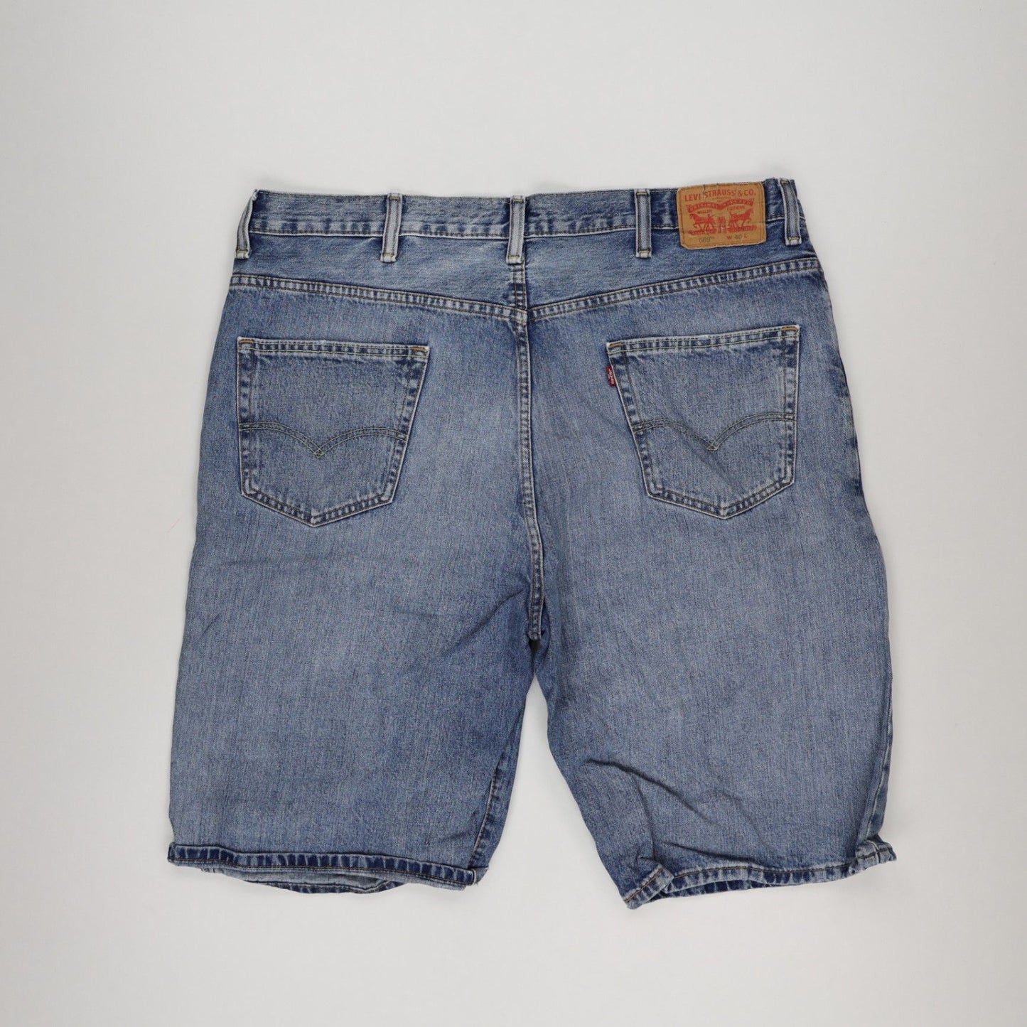Levi's 569 Loose Fit Blue Denim Shorts W40 100 Cotton Vintage Preloved