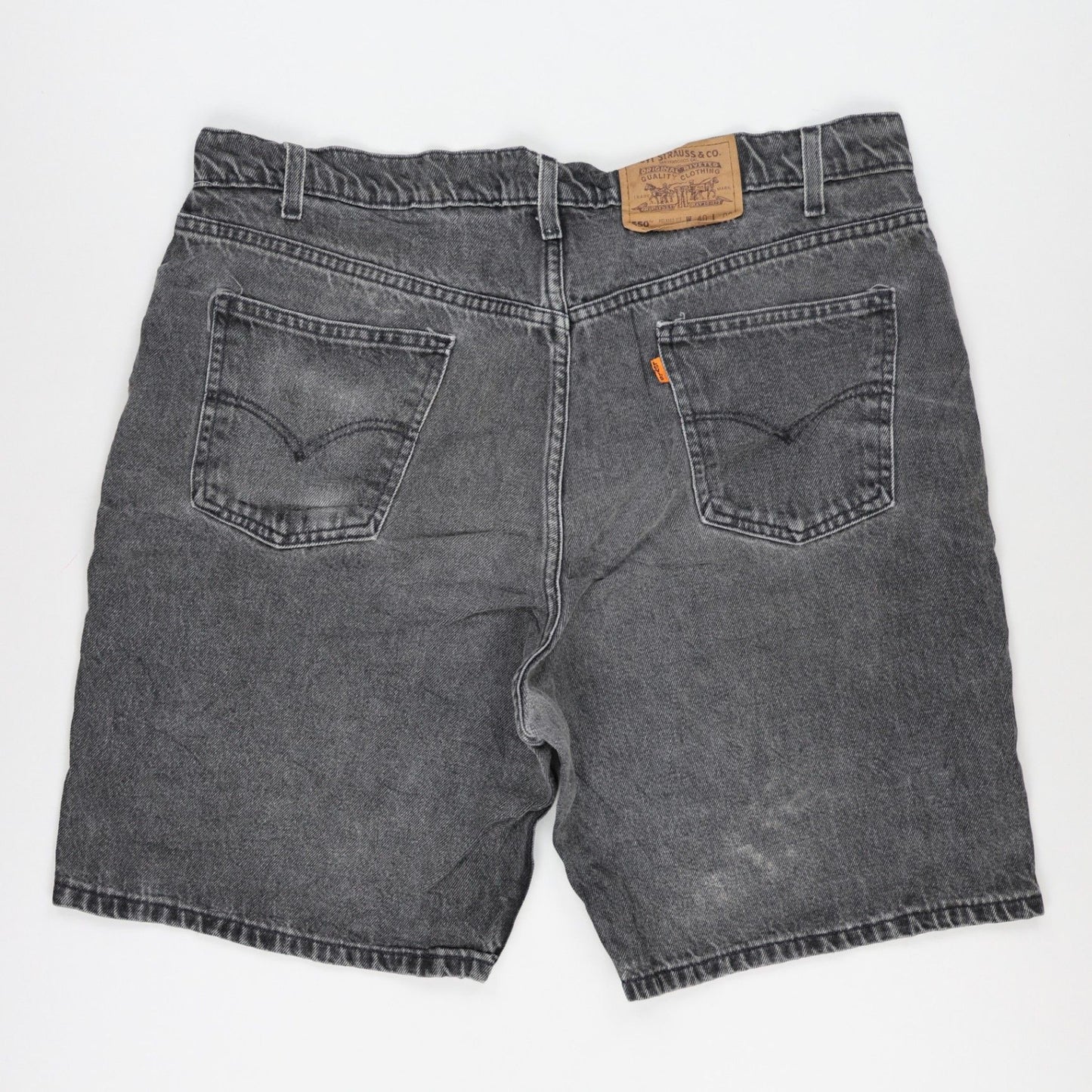 Levi's 550 Vintage Black Denim Shorts 40 2XL Casual Cotton Relaxed Fit