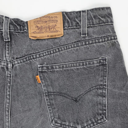 Levi's 550 Vintage Black Denim Shorts 40 2XL Casual Cotton Relaxed Fit