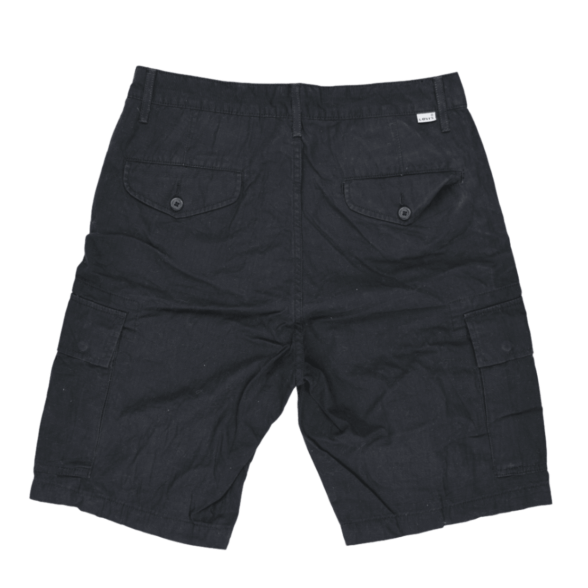 Levi's Black Cargo Shorts for Men Large 100% Cotton 29 cm Inseam
