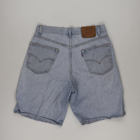 Levi's 550 Relaxed Fit Vintage Denim Shorts Light Blue Size 38 Cotton