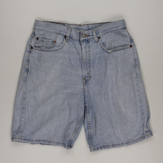 Levi's 550 Relaxed Fit Vintage Denim Shorts Light Blue Size 38 Cotton