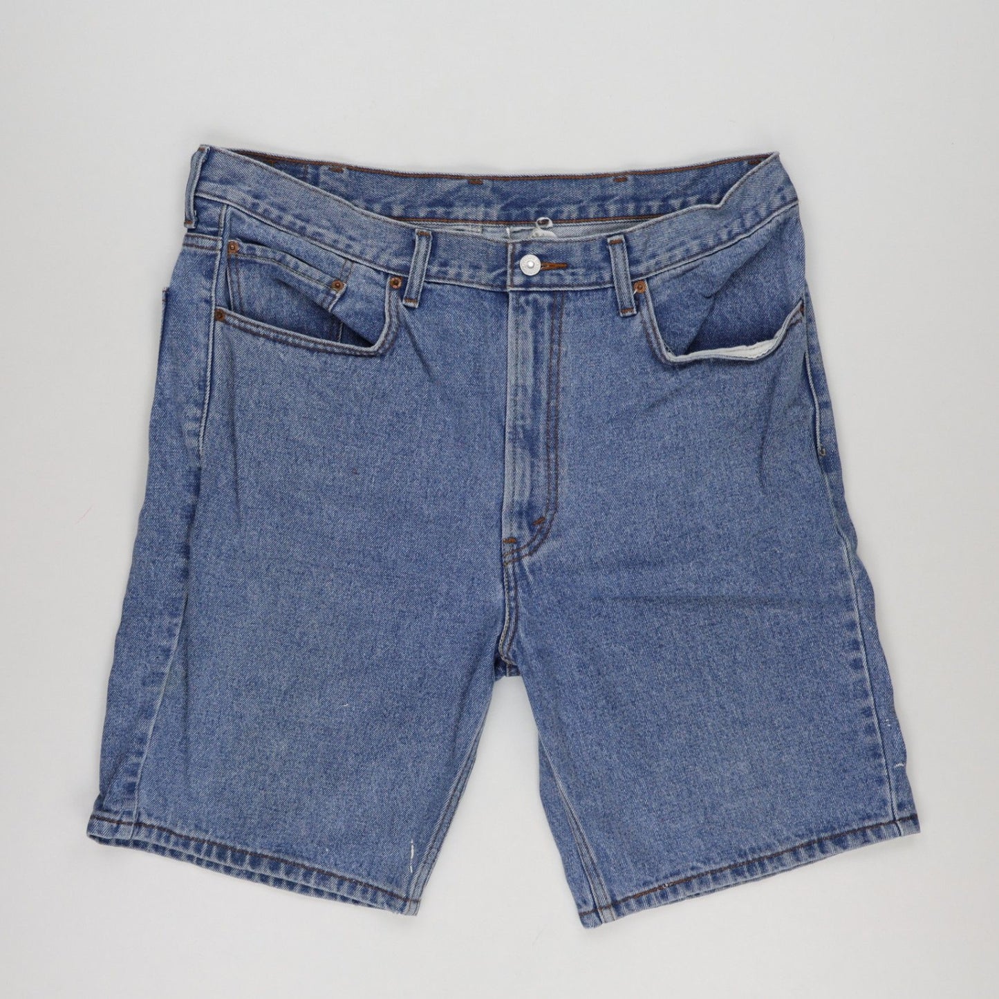Levi's 505 Regular Fit Blue Denim Shorts W38 Cotton Vintage Preloved