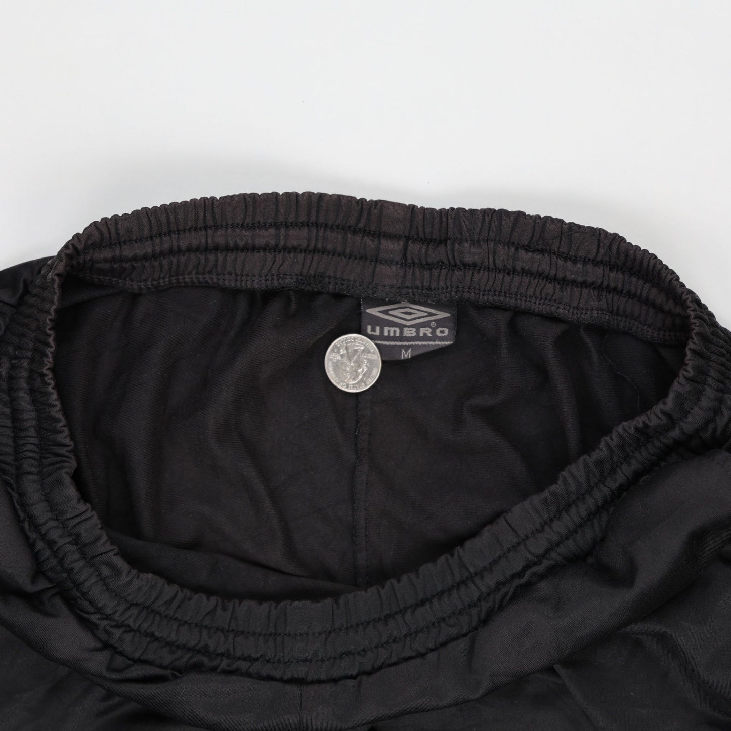 Umbro Black Track Pants Men's Size M Polyester 76 Inseam