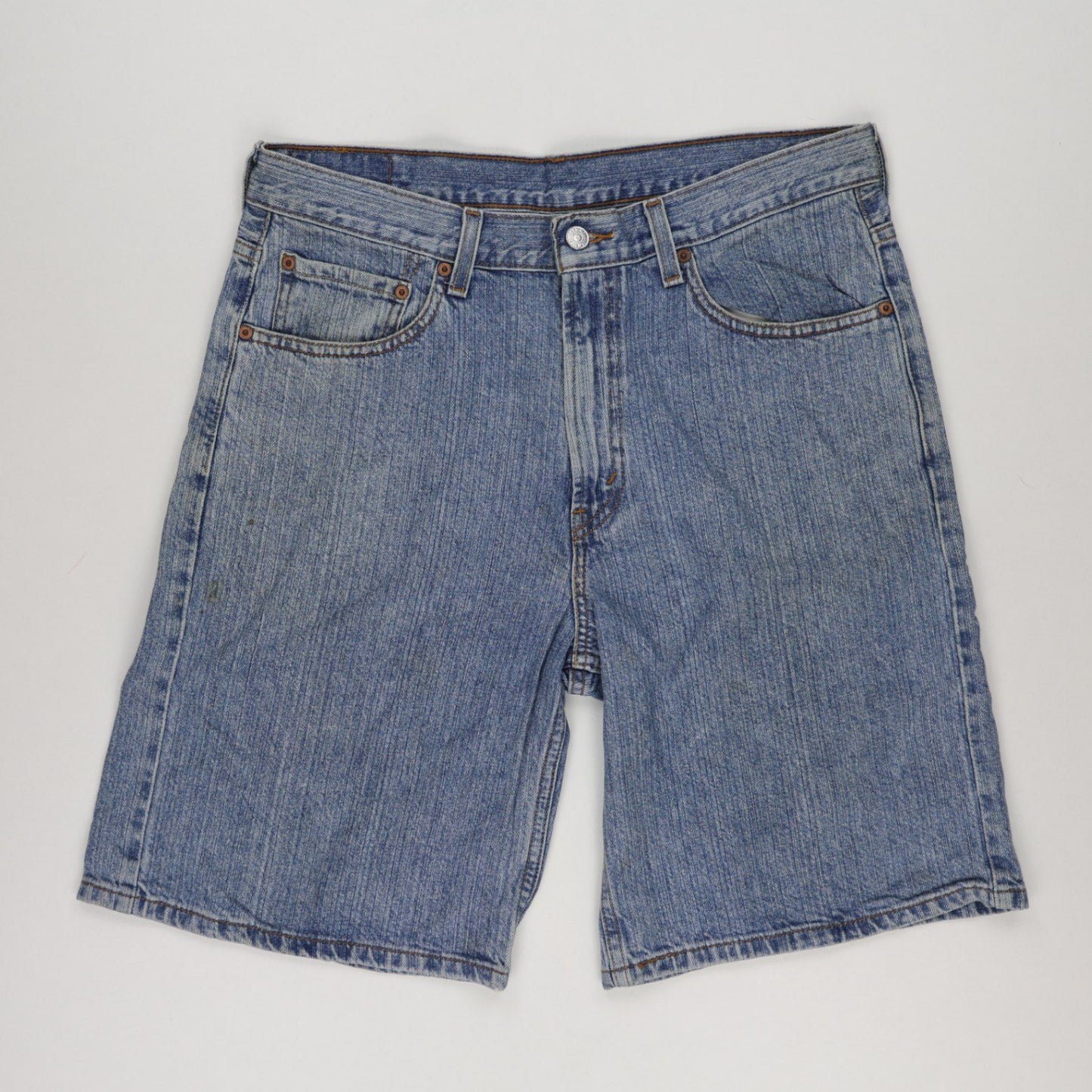 Levi's 550 Vintage Relaxed Fit Blue Denim Shorts W33 Cotton