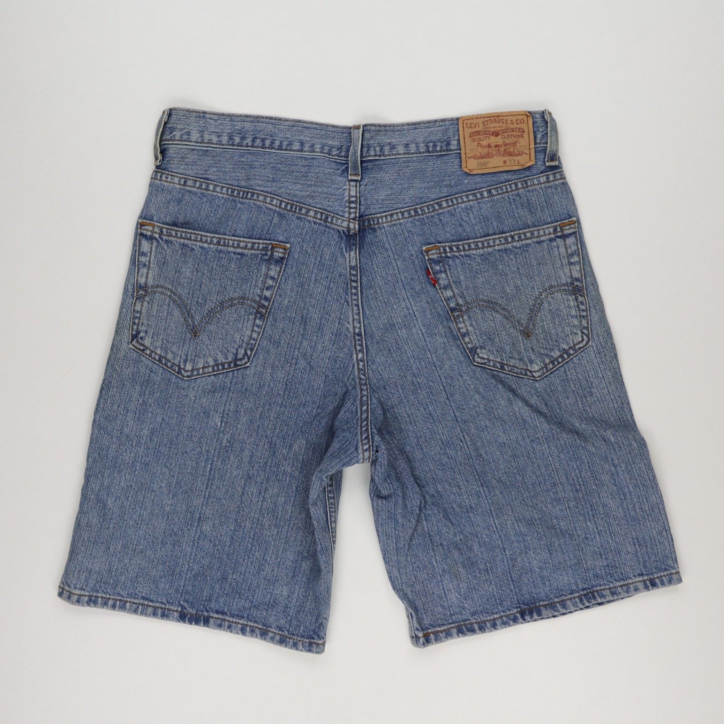 Levi's 550 Vintage Relaxed Fit Blue Denim Shorts W33 Cotton