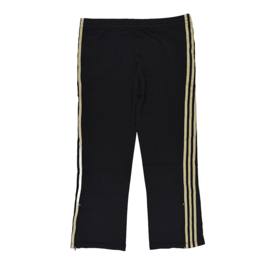 Adidas Originals Navy Track Pants with Gold Stripes Size Small Polyester Blend Vintage Mens