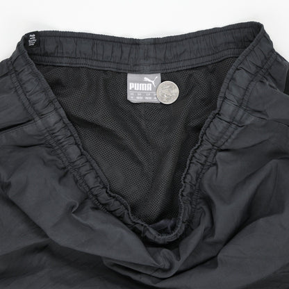 PUMA Black Track Pants Men's Medium Polyester 77 cm Inseam 39 cm Waist Size