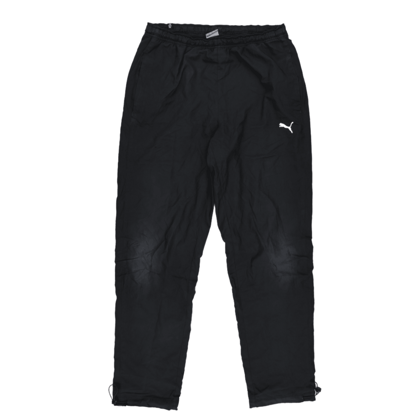 PUMA Black Track Pants Men's Medium Polyester 77 cm Inseam 39 cm Waist Size