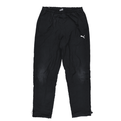 PUMA Black Track Pants Men's Medium Polyester 77 cm Inseam 39 cm Waist Size