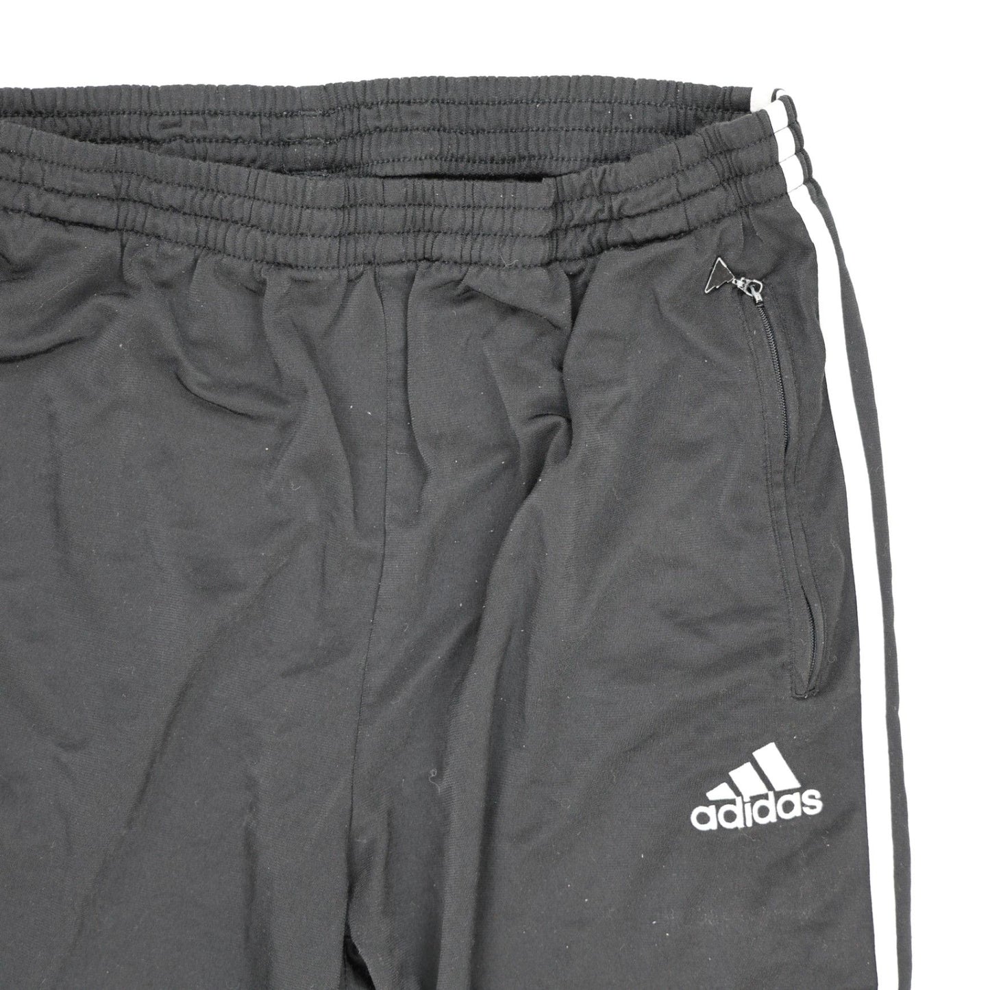 adidas Black Tracksuit Bottoms Men's Size L 80 cm Inseam 42 cm Waist Polyester