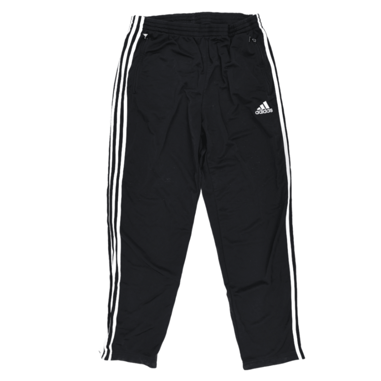 adidas Black Tracksuit Bottoms Men's Size L 80 cm Inseam 42 cm Waist Polyester