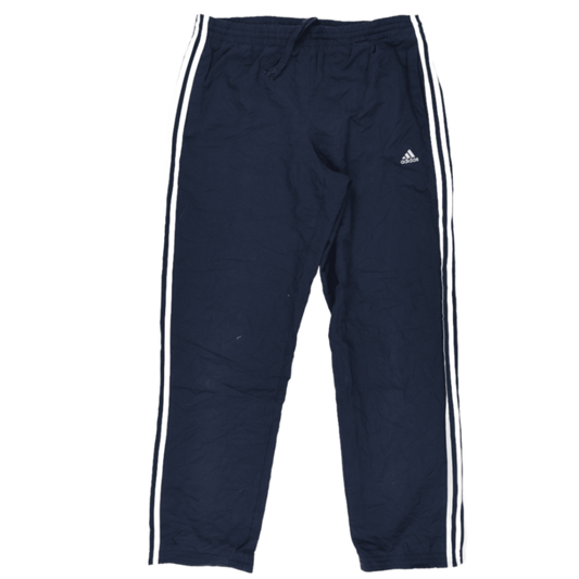 adidas Vintage Navy Blue Track Trousers for Men Size Large Polyester