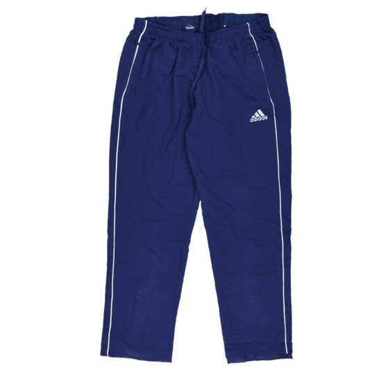 adidas Men's Navy Blue Track Trousers Large 76 cm Inseam 41 cm Waist Polyester