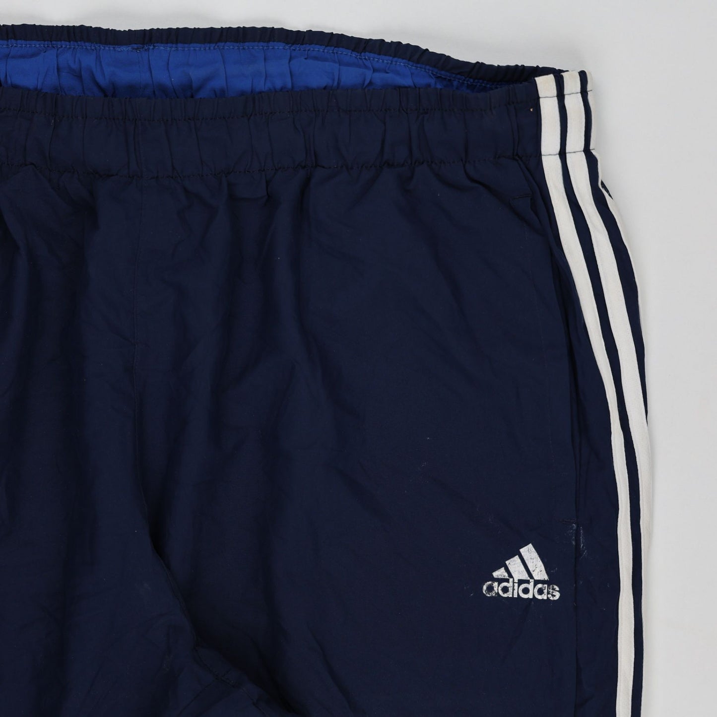 adidas Vintage Navy Blue Track Trousers 2XL Polyester Mens 81 cm Inseam