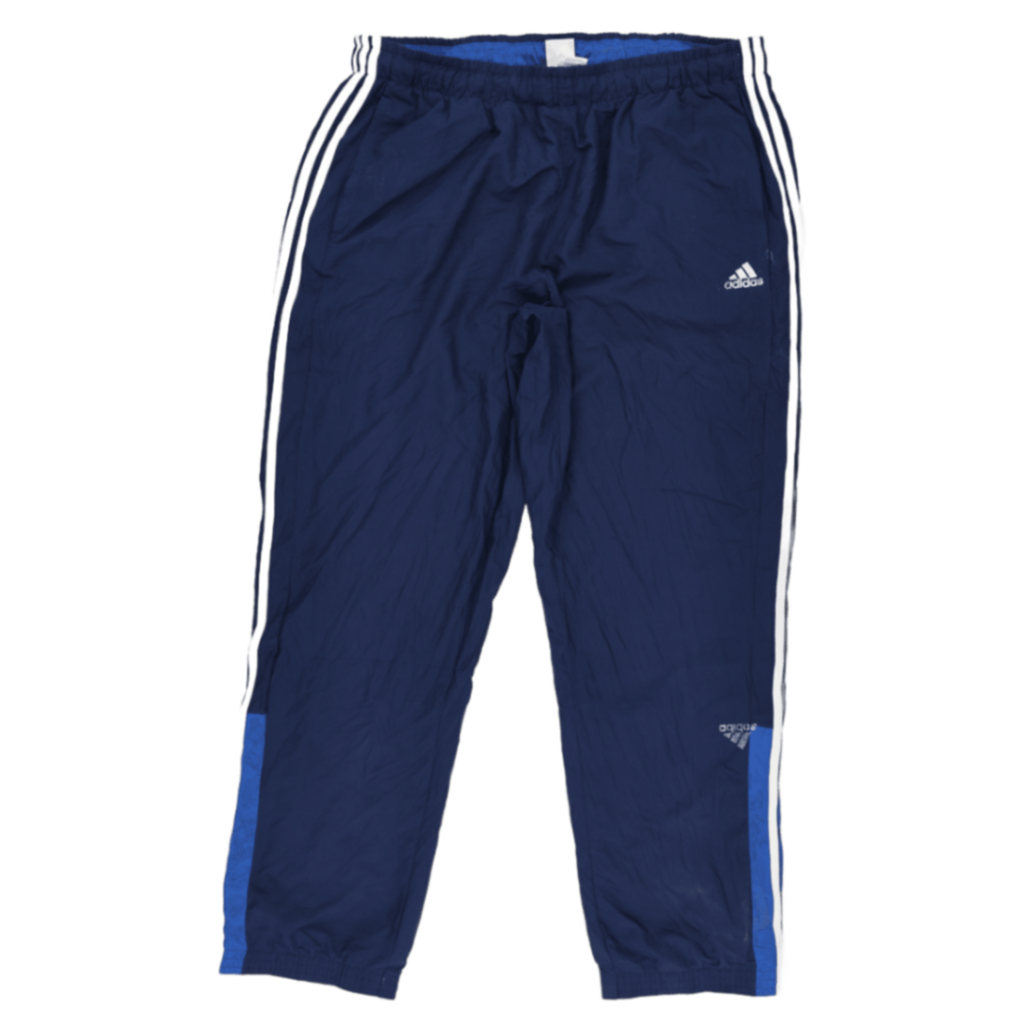 adidas Vintage Navy Blue Track Trousers 2XL Polyester Mens 81 cm Inseam