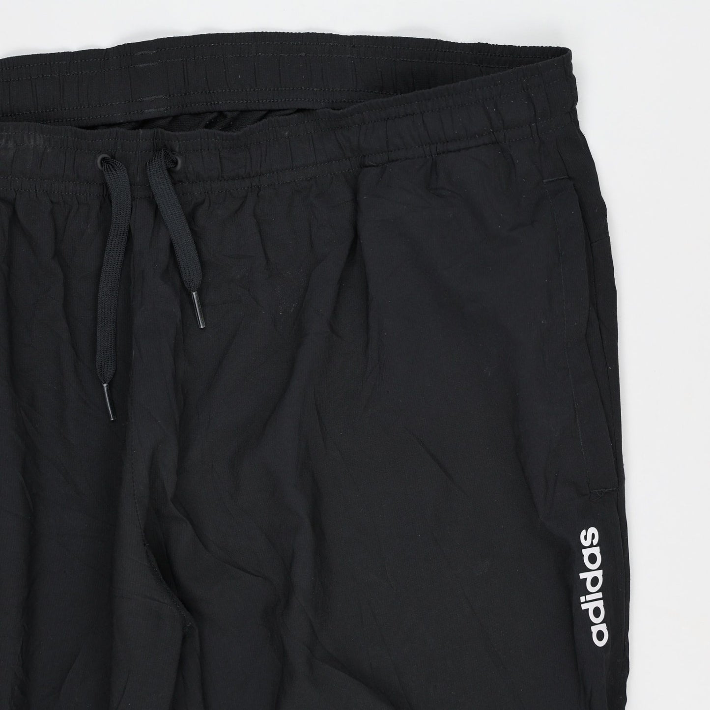 adidas Black Track Trousers Large 77 cm Inseam 40 cm Waist Polyester