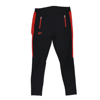 Nike Black Red Track Trousers Unisex Small 75 cm Inseam 37 cm Waist Polyester Blend